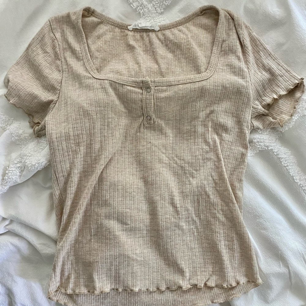 Caution to the Wind Henley Button Tee